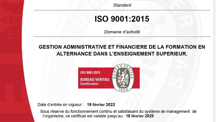 Renouvellement de la certification ISO 9001:2015