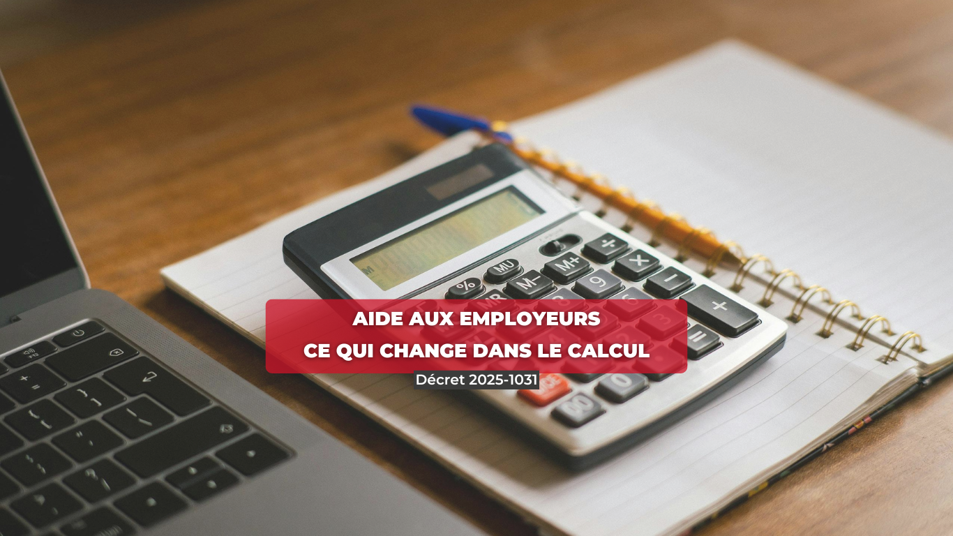 Décret 2025-1031 : l’aide aux employeurs calculée au jour près